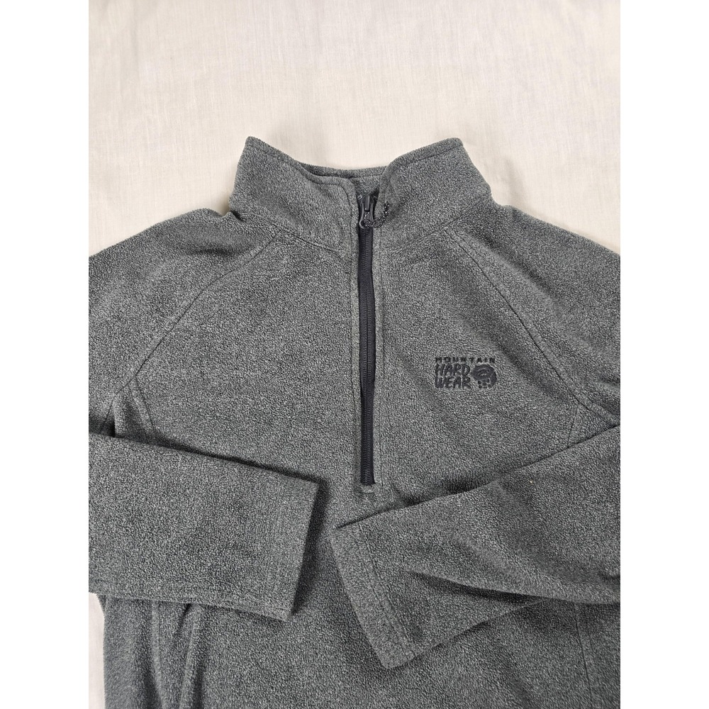 Mountain Hardwear Fleece Pullover Womens Small Gray 1/4 Zip Polartec Hiking